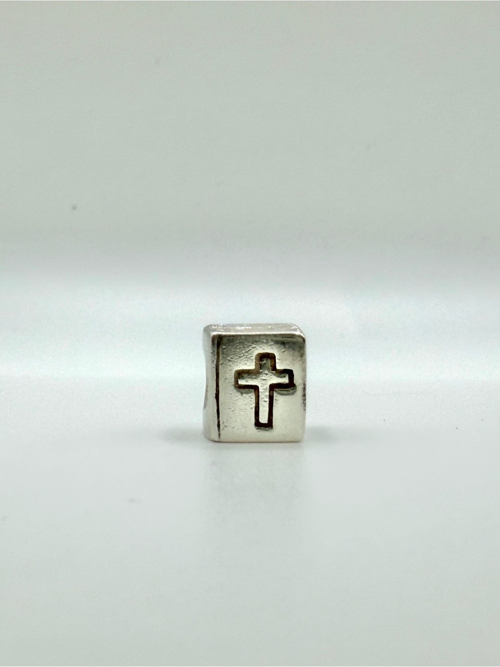 Retired Pandora Sterling Silver Bible Book Cross Charm S925 ALE C007